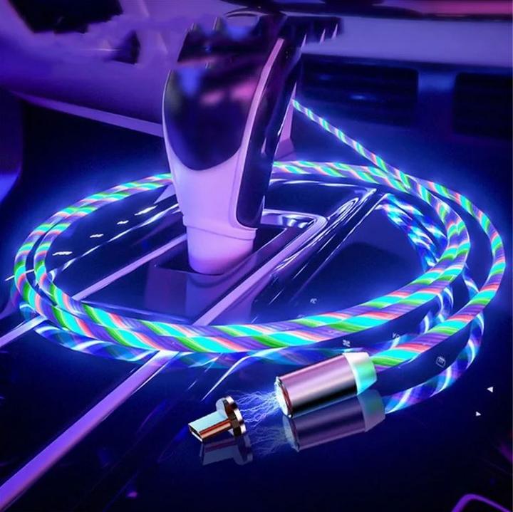 Immagine prodotto PhoneLook Cavo di ricarica USB 3 in 1 con luce LED e attacchi di ricarica magnetici (1 m, USB 3.0)