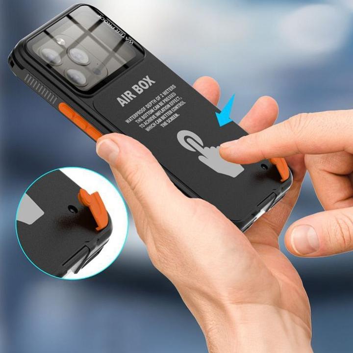 Produktbild OEM Case universal for sports Waterproof case SHELLBOX AIRBOX 6.1 universal black (Apple iPhone 12, Realme 12 Pro+)