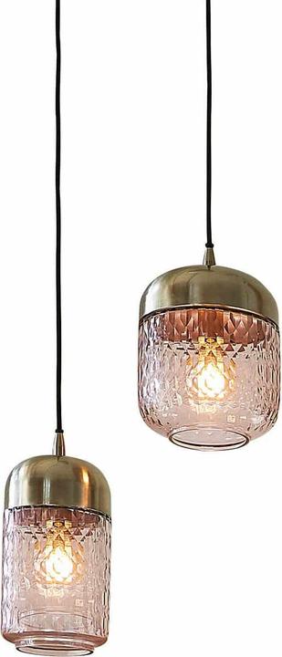 Immagine prodotto Loberon Set di 2 lampade a sospensione Jolivienne rosa/argento (E27)