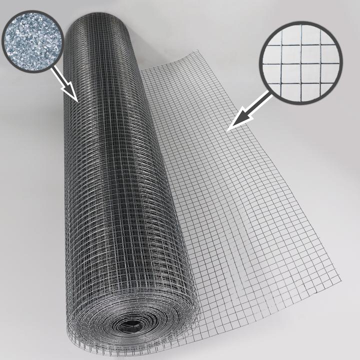Produktbild Aquagart 120m x 1m Volierendraht Drahtgitter Schweissgitter Drahtzaun Feuerverzinkt