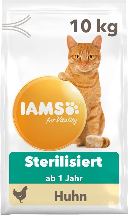Produktbild Iams for Vitality Sterilised mit Huhn (Senior, Adult, 1 Stk., 10000 g)