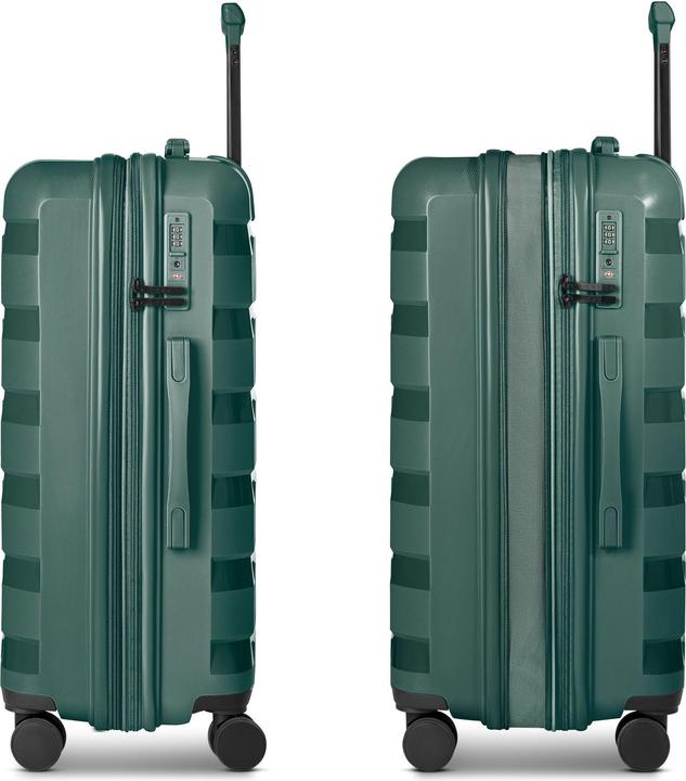 Actual product image D&N South Dakota 4 Rollen Kofferset 3-teilig mit Dehnfalte (203 l, XL (from 140l))