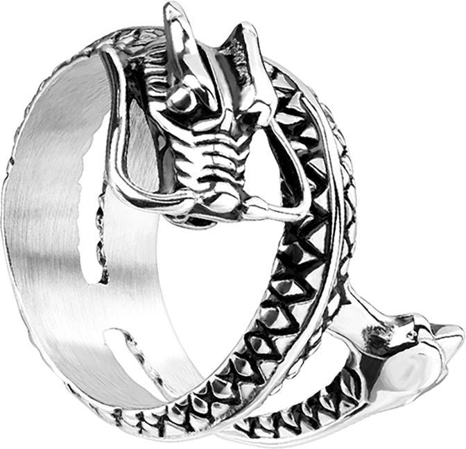 Star Piercing Ring silber Drachen