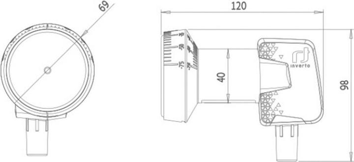 Image du produit inverto IDLB-SNL410-PREMU-OPN (LNB Single, 40mm)