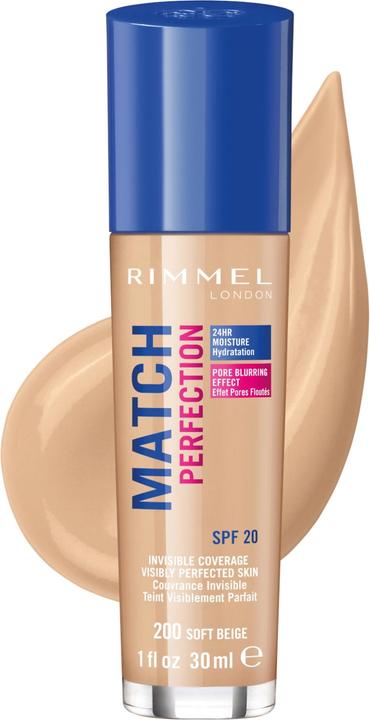 Actual product image Rimmel London Match Perfection SPF20 (200 Soft Beige)