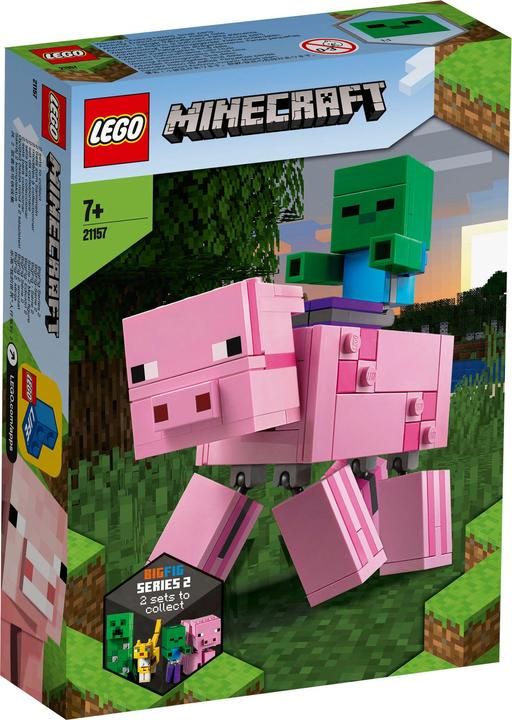 Image du produit LEGO Porc BigFig avec bébé zombie (21157, LEGO Minecraft)