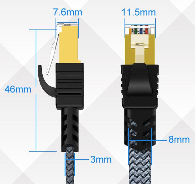 Image du produit Hermex Câble réseau Câble plat Ethernet LAN RJ45 cat. 7 plat 1,5m (UTP, CAT7, 1.50 m)