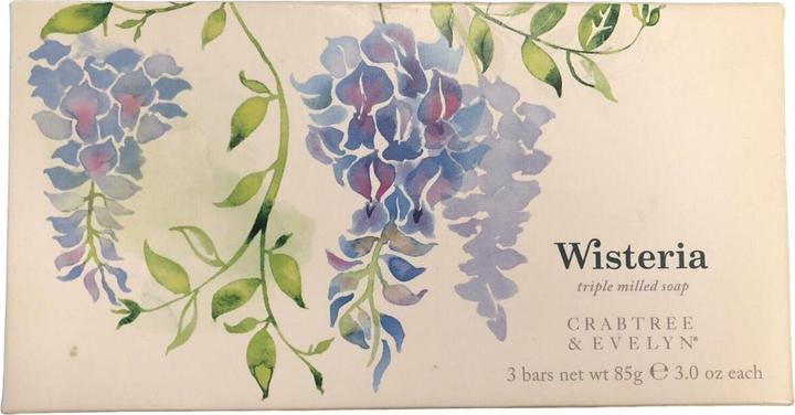 Productafbeelding Floris Crabtree & Evelyn Set Trio Wisteria Hydraterende Zeep - 3 Stuks, 85 gram per stuk (Zeeplotion)