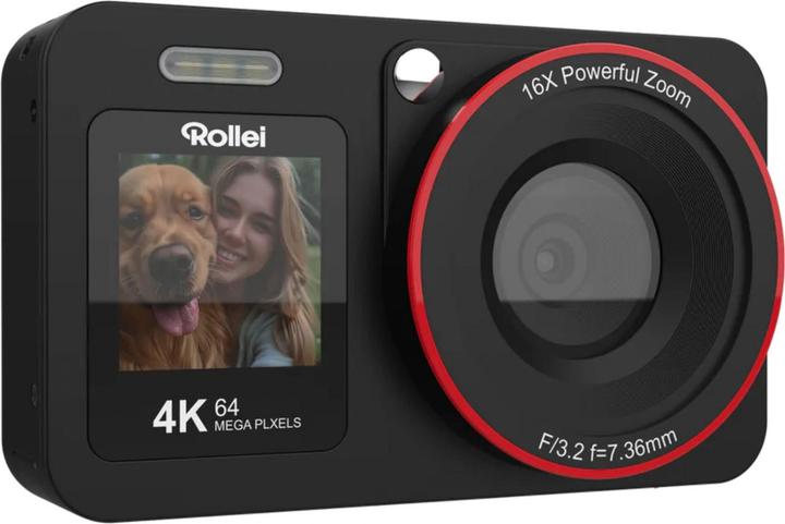 Produktbild Rollei Compactline Dual Screen | 64 MP Digitalkamera mit 4K (56 mm, 64 Mpx, 1/3.2")