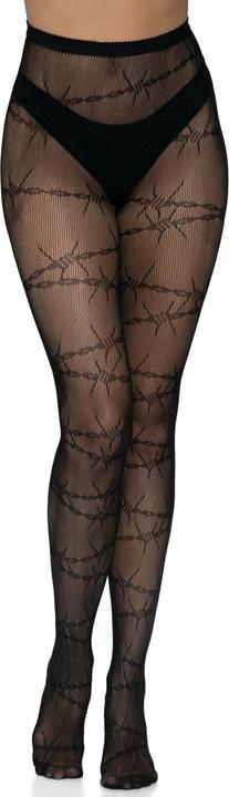 Produktbild Leg Avenue Netzstrumpfhose mit Stacheldrahtoptik (One Size)