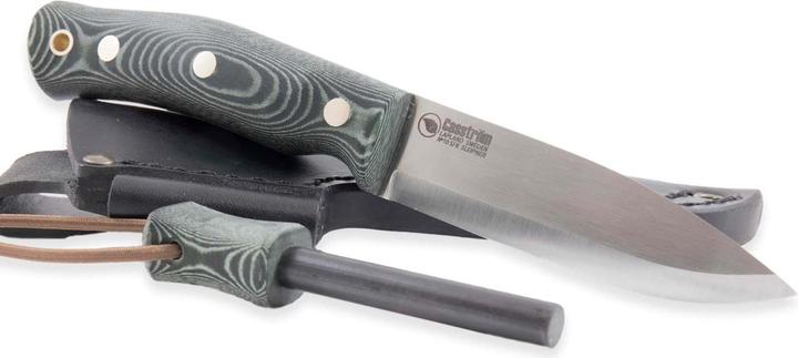 Actual product image Casström Swedish Forest Knife No 10 green Micarta + fire steel (10 cm)