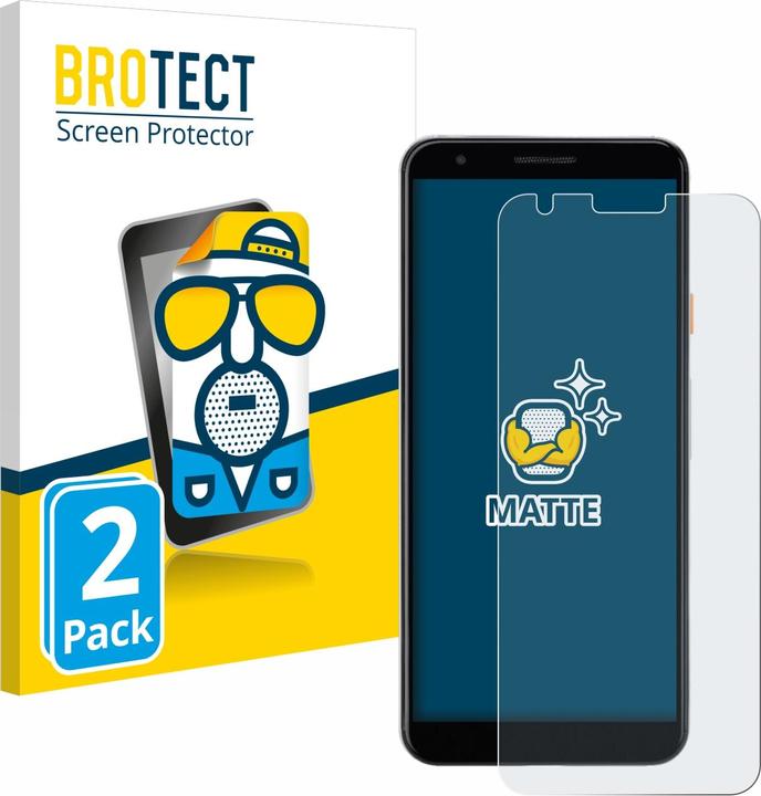 Actual product image BROTECT Protector Anti-Glare (2 Piece, Google Pixel 3a)