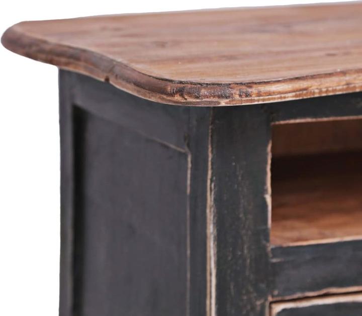 Produktbild VidaXL TV Schrank Schwarz Recyceltes Massivholz Lowboard Fernsehtisch HiFi (30 x 120 x 40 cm)