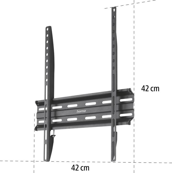 Actual product image Hama TV wall bracket, rigid, 165 cm (65") up to 35 kg, wall distance 2.3 cm (Wall, 65", 35 kg)