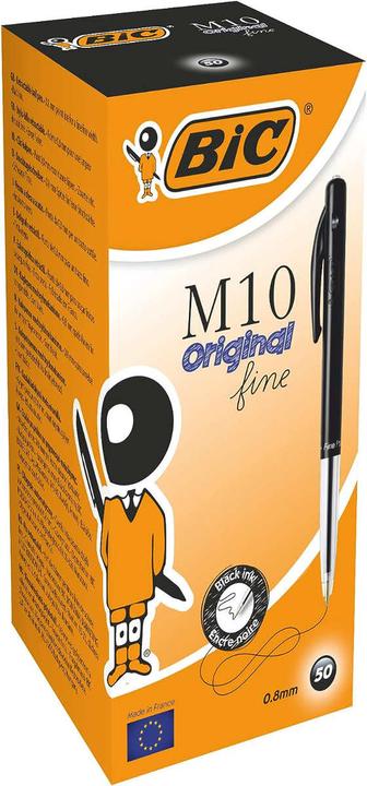 Produktbild Bic Kuglepen Clic sort Fine M10 51630 - (50 stk.) (Schwarz, 50 x)
