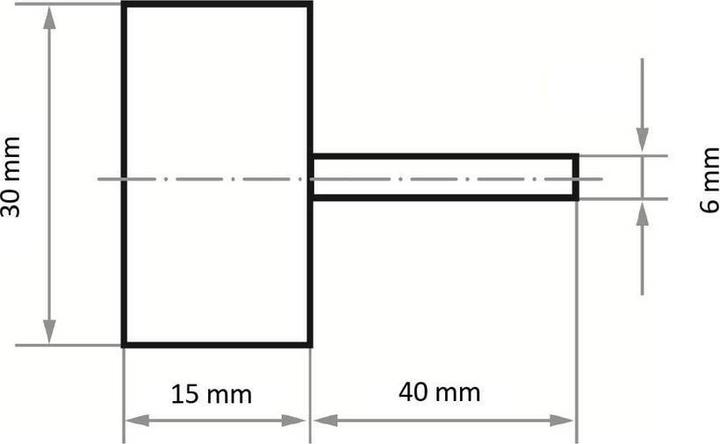Produktbild Fächerschleifer 30 x 15 mm Normalkorund Korn 60 Schaft 6 mm (60)