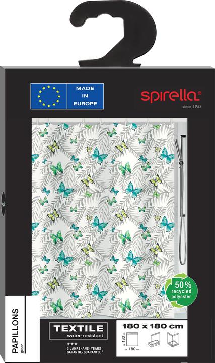 Actual product image spirella Papillons (180 x 180 cm)