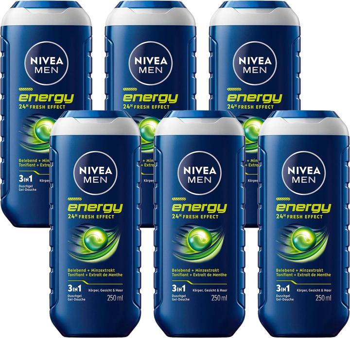 Produktbild NIVEA MEN Multipack Pflegedusche Energy (6 Stück) (1500 ml)