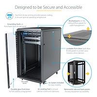 Image du produit StarTech RK1836BKF (18 HE, Rack 19 pouces)