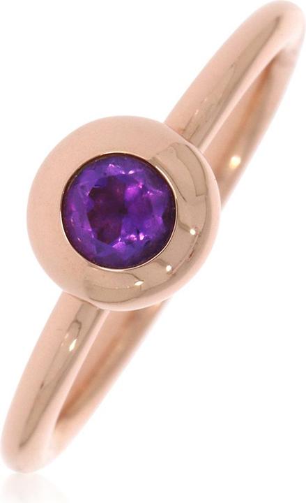 Xen Ring mit 4 mm Amethyst ca. 0,25 ct. rosèvergoldet