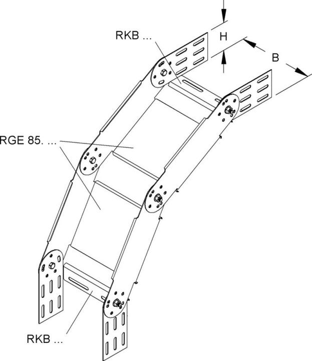 Immagine prodotto Niedax NIE RGS 85.400 Arco, regolabile, verticale, 85x400 mm nastro zincato (8.50 cm)