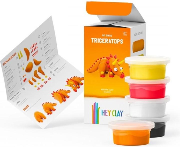 Actual product image Hey Clay Triceratops clay