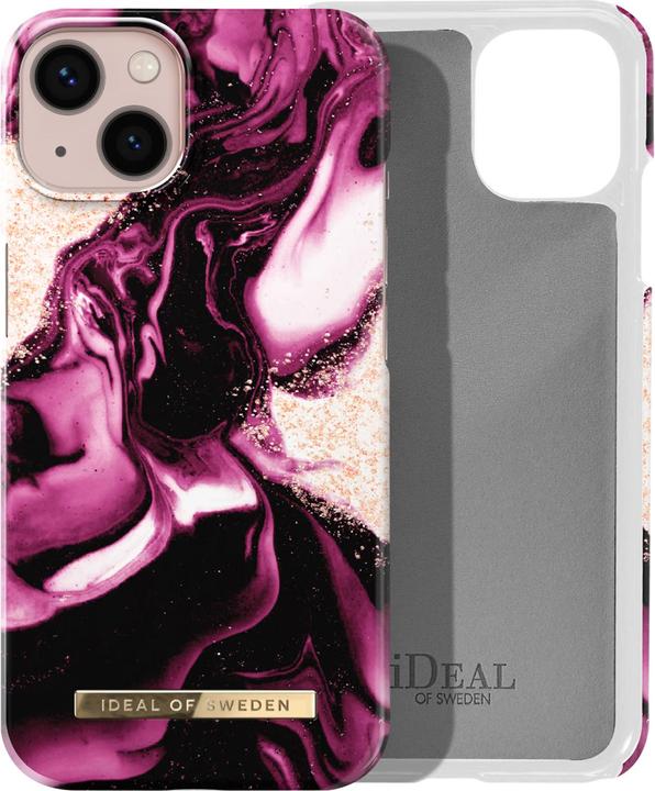Actual product image iDeal Of Sweden Designer Cover Golden Ruby Marble (Oppo A16e, Apple iPhone 13)