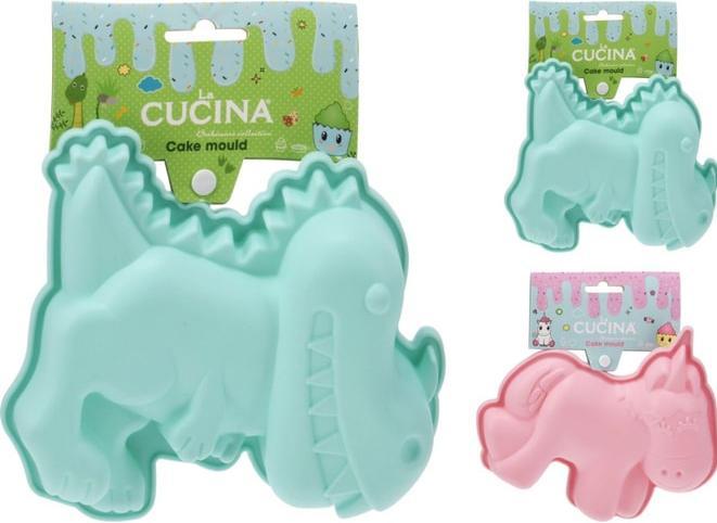 Produktbild AM/63 Silikon Backform - Dino oder Einhorn - 1 Stück