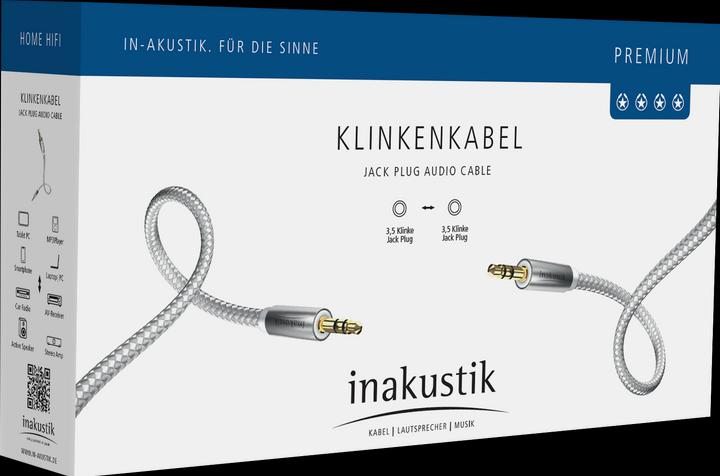 Image du produit Inakustik Connexion par prise stéréo haut de gamme (3 m, Jack 3,5 mm (AUX))