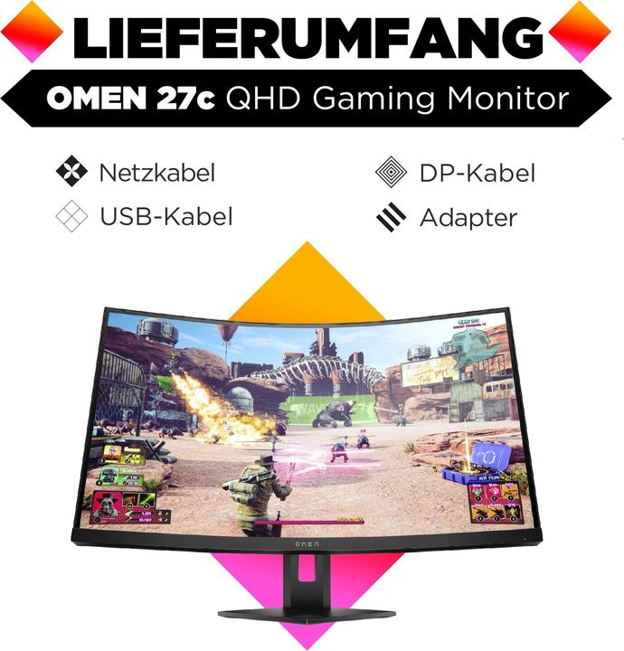 Immagine prodotto HP Omen 27c (2560 x 1440 pixel, 27")