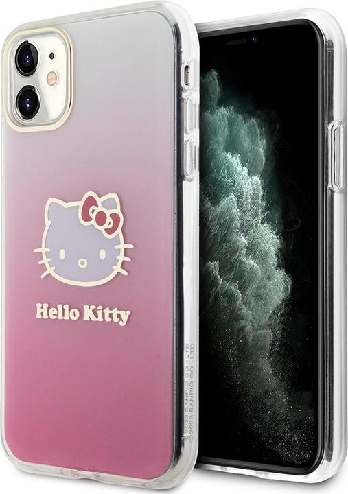 Image du produit Hello Kitty HKHCN61HDGKEP iPhone 11 / Xr 6.1" różowy/pink hardcase IML Gradient Electrop Kitty Head (Apple iPhone 11)