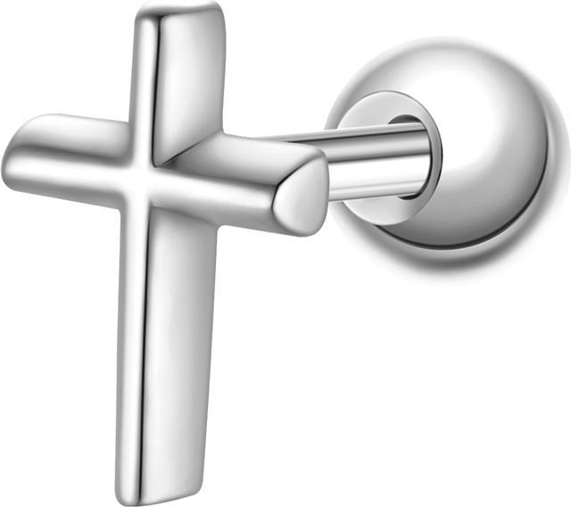 Actual product image Glanzstücke München Ladies ear stud cross sterling silver - 37404 (Sterling Silver)