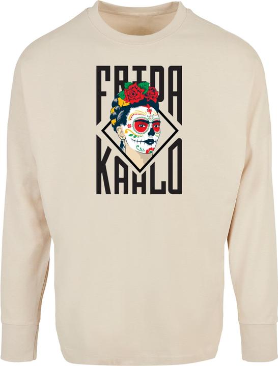 Merchcode Ladies Frida Kahlo - Lettering Oversized Cut On Sleeve Longsleeve - 116085