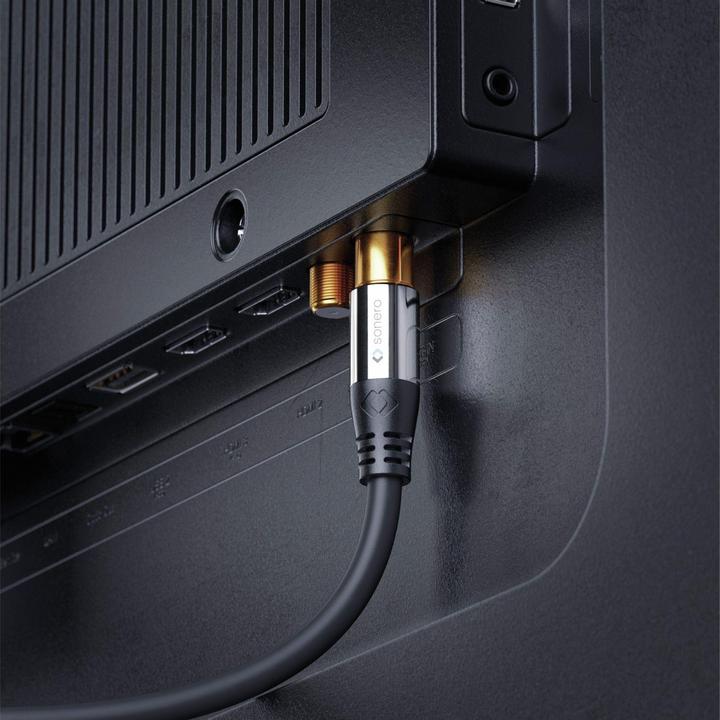 Actual product image Purelink Premium TV antenna cable / coaxial cable, 3.00m, black (Antenna cable)