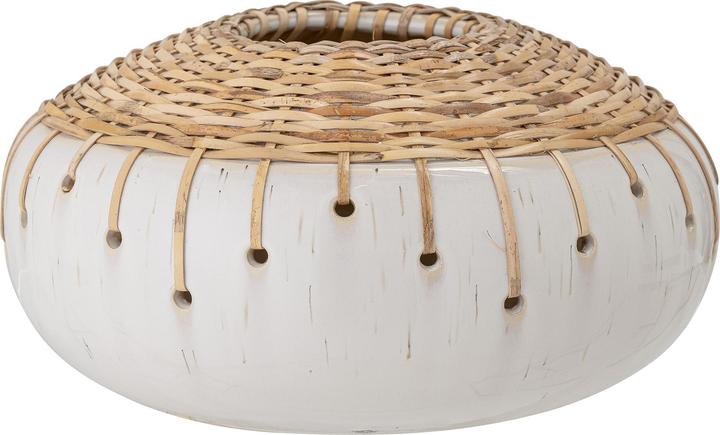 Bloomingville Kang Deco Vase, Blanc, Céramique (1 x)