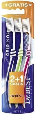 Dr.Best 2+1 Original Medium Toothbrush (Medium, 1 x)