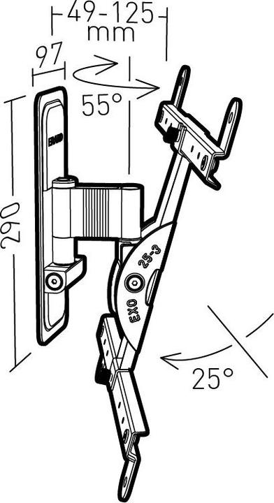 Image du produit Erard EXO 400 TW1 (Mur, 55", 25 kg)