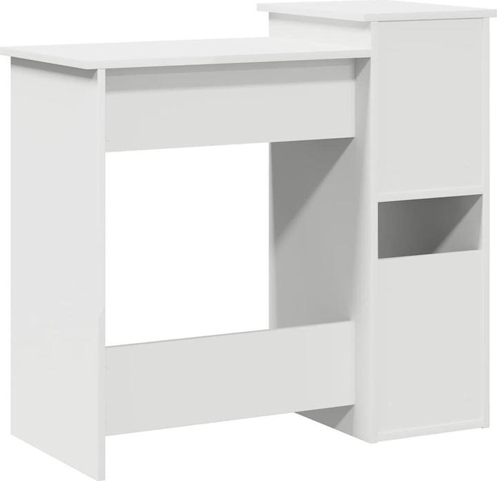 Produktbild VidaXL Schreibtisch mit Regalen Weiss 84x40x78 cm Holzwerkstoff Bürotisch Tisch