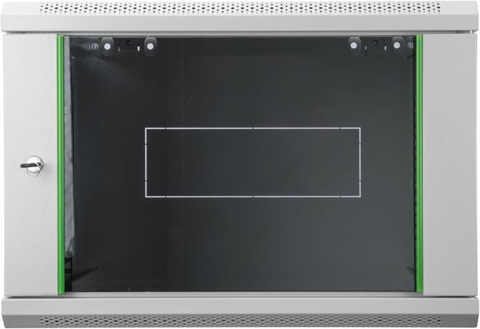 Image du produit Digitus 48,3cm 19inch armoire murale 16HE SoHoline RAL7035 gris H816mmxW600mmxD450mm avec porte en verre (16 HE, Rack 19 pouces)