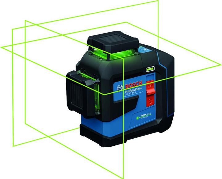 4 x 1,5 V-LR6-Batterie (AA), Adapter für Alkalibatterien, Lasertieltafel, Universalhalter LB 10, Tasche