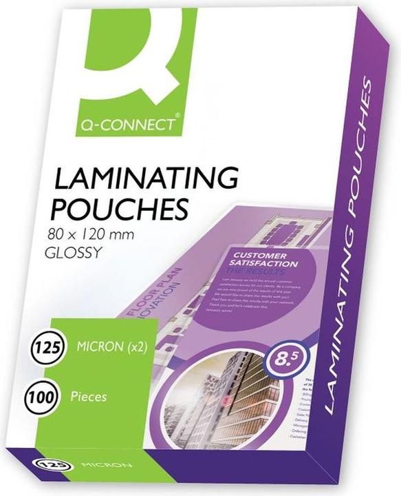 Actual product image Q-Connect Foil Pockets for Laminators A7 (A7, 100 Piece, 2000 µm)