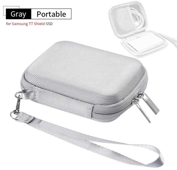 Only-Bags.Store Festplatten Trage Tasche für Samsung T7 Touch-SSD. Stossfest Hart Hülle Organizer
