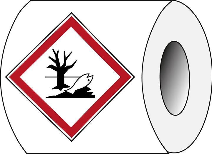 Actual product image Brady PIC 1806-50*50-B7541-RLL-C, GHS symbols - Environmentally hazardous, polyester laminated, red &