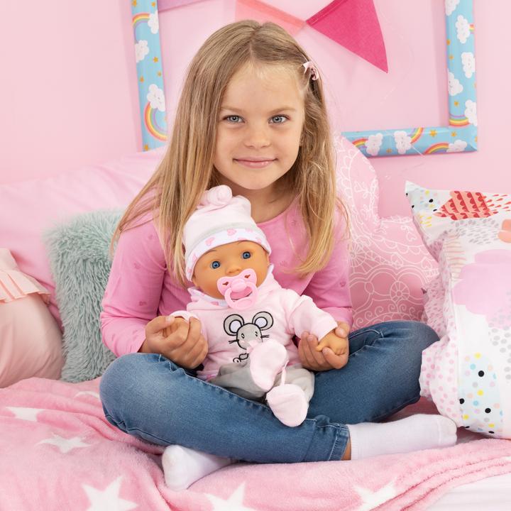 Produktbild Bayer Design 93844AA Babypuppe, rosa mit Mausmotiv