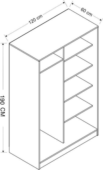 Actual product image Skye Decor Adalee (120 x 52 x 190 cm)