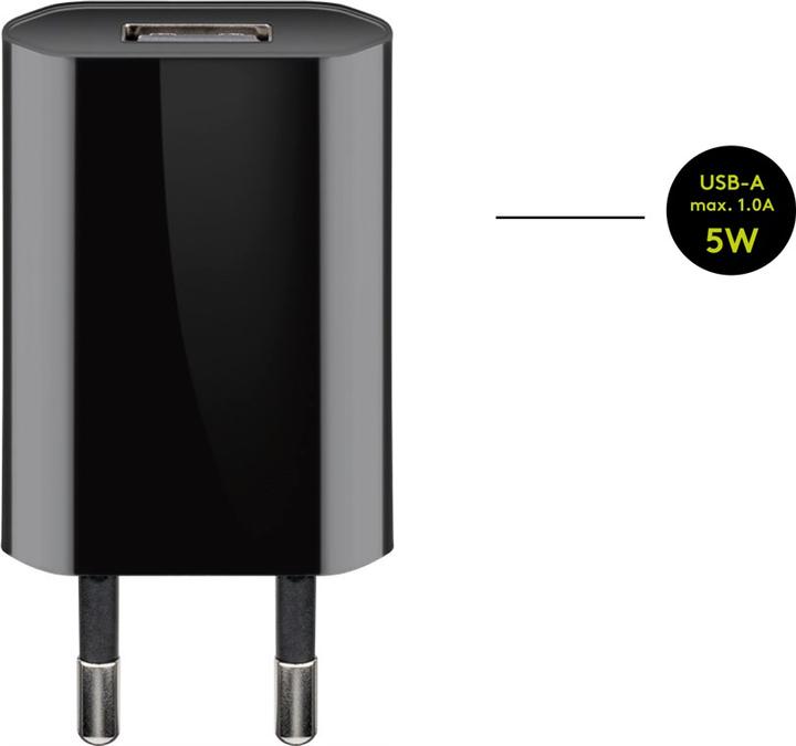 Produktbild Goobay USB-A Ladegerät Slim mit Apple Lightning Kabel (5 W)