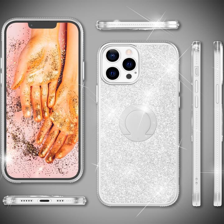 Produktbild Nalia Ring Glitzer Silikon Hülle (Apple iPhone 13 Pro)