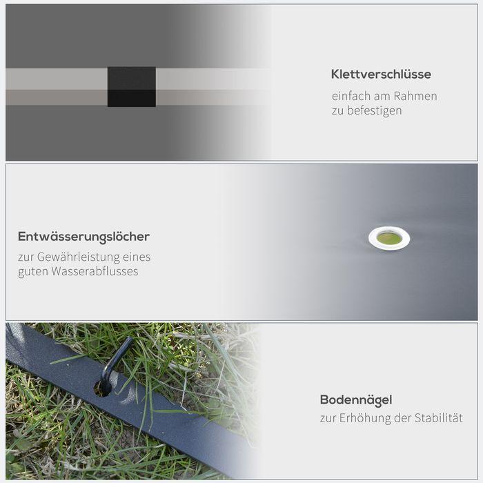 Produktbild Swisshandel24 Gartenpavillon 3x3m Stabiles Pavillon Gartenzelt, Festzelt, Partyzelt, Stahl, Polyester, Grau (295 cm, 295 cm)