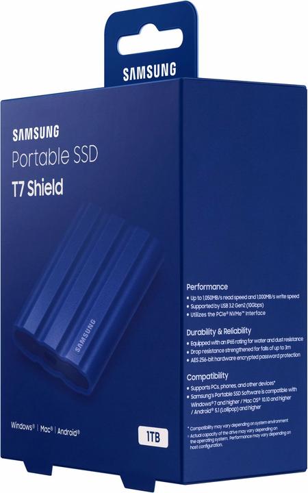 Actual product image Samsung T7 Shield (1000 GB)