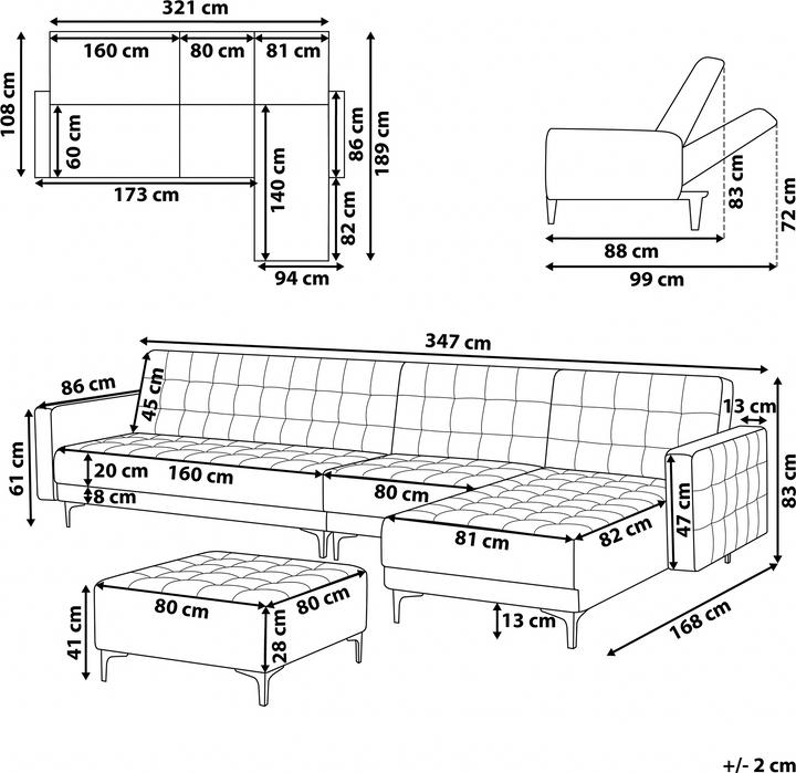 Produktbild Beliani Aberdeen (Ecksofa)